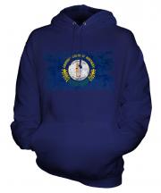Kentucky State Distressed Flag Unisex Adult Hoodie