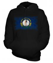 Kentucky State Distressed Flag Unisex Adult Hoodie