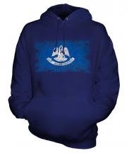 Louisiana State Distressed Flag Unisex Adult Hoodie