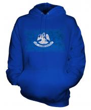 Louisiana State Distressed Flag Unisex Adult Hoodie