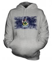 Maine State Distressed Flag Unisex Adult Hoodie