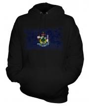 Maine State Distressed Flag Unisex Adult Hoodie