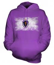 Massachusetts State Distressed Flag Unisex Adult Hoodie
