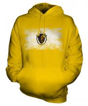 Massachusetts State Distressed Flag Unisex Adult Hoodie