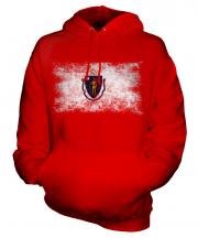 Massachusetts State Distressed Flag Unisex Adult Hoodie
