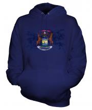 Michigan State Distressed Flag Unisex Adult Hoodie