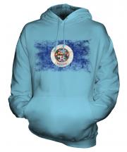 Minnesota State Distressed Flag Unisex Adult Hoodie