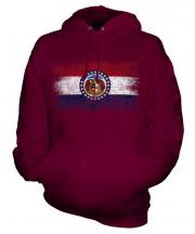 Missouri State Distressed Flag Unisex Adult Hoodie
