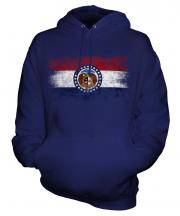 Missouri State Distressed Flag Unisex Adult Hoodie