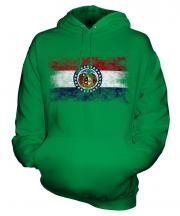 Missouri State Distressed Flag Unisex Adult Hoodie