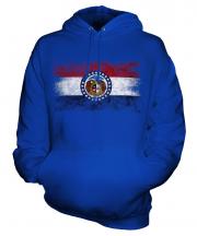 Missouri State Distressed Flag Unisex Adult Hoodie