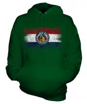 Missouri State Distressed Flag Unisex Adult Hoodie