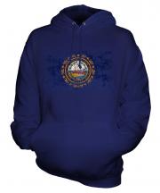 New Hampshire State Distressed Flag Unisex Adult Hoodie