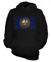 New Hampshire State Distressed Flag Unisex Adult Hoodie