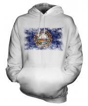 New Hampshire State Distressed Flag Unisex Adult Hoodie