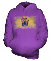New Jersey State Distressed Flag Unisex Adult Hoodie