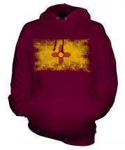 New Mexico State Distressed Flag Unisex Adult Hoodie