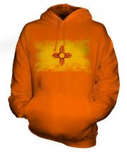 New Mexico State Distressed Flag Unisex Adult Hoodie