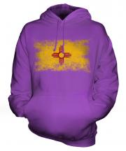 New Mexico State Distressed Flag Unisex Adult Hoodie
