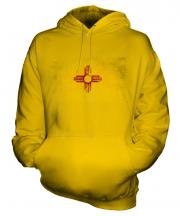 New Mexico State Distressed Flag Unisex Adult Hoodie
