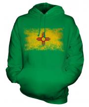 New Mexico State Distressed Flag Unisex Adult Hoodie