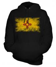 New Mexico State Distressed Flag Unisex Adult Hoodie