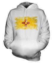 New Mexico State Distressed Flag Unisex Adult Hoodie