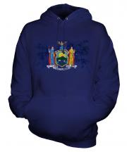 New York State Distressed Flag Unisex Adult Hoodie