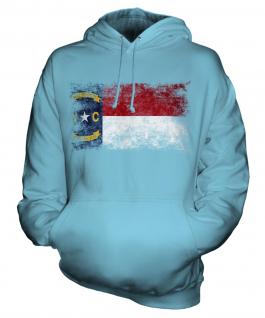 North Carolina State Distressed Flag Unisex Adult Hoodie