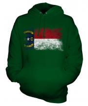 North Carolina State Distressed Flag Unisex Adult Hoodie