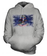 North Dakota State Distressed Flag Unisex Adult Hoodie