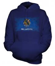 Oklahoma State Distressed Flag Unisex Adult Hoodie