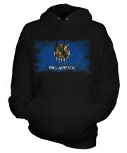 Oklahoma State Distressed Flag Unisex Adult Hoodie