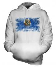 Oklahoma State Distressed Flag Unisex Adult Hoodie