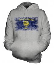 Oregon State Distressed Flag Unisex Adult Hoodie