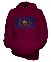 Pennsylvania State Distressed Flag Unisex Adult Hoodie