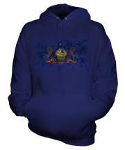 Pennsylvania State Distressed Flag Unisex Adult Hoodie