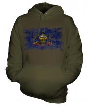 Pennsylvania State Distressed Flag Unisex Adult Hoodie