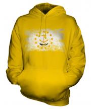 Rhode Island State Distressed Flag Unisex Adult Hoodie