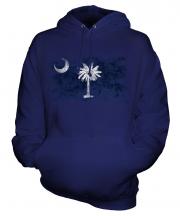 South Carolina State Distressed Flag Unisex Adult Hoodie