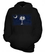 South Carolina State Distressed Flag Unisex Adult Hoodie