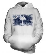 South Carolina State Distressed Flag Unisex Adult Hoodie