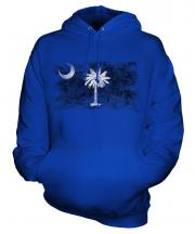 South Carolina State Distressed Flag Unisex Adult Hoodie