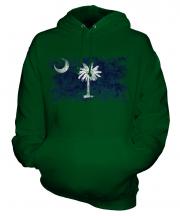 South Carolina State Distressed Flag Unisex Adult Hoodie