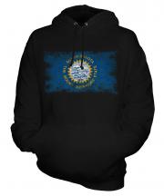South Dakota State Distressed Flag Unisex Adult Hoodie