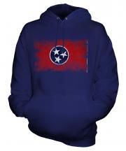 Tennessee State Distressed Flag Unisex Adult Hoodie