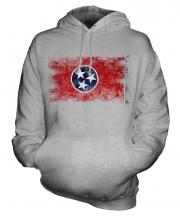 Tennessee State Distressed Flag Unisex Adult Hoodie