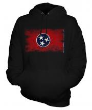 Tennessee State Distressed Flag Unisex Adult Hoodie