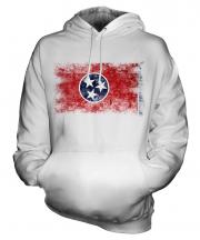 Tennessee State Distressed Flag Unisex Adult Hoodie