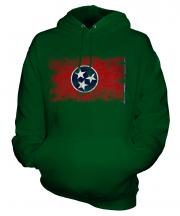 Tennessee State Distressed Flag Unisex Adult Hoodie
